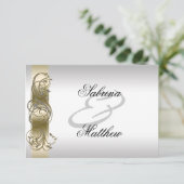 Gold Silver  Formele Ontvangkaart Kaart (Staand voorkant)