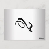 Gold Silver  Formele Tabel Nummer Briefkaart (Achterkant)