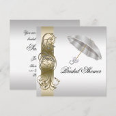 Gold Silver  Formele Vrijgezellenfeest Kaart (Voorkant / Achterkant)