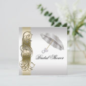 Gold Silver  Formele Vrijgezellenfeest Kaart (Staand voorkant)