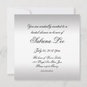 Gold Silver  Formele Vrijgezellenfeest Kaart (Achterkant)