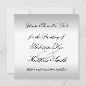 Gold Silver  Formulier sparen de Datum Save The Date (Achterkant)