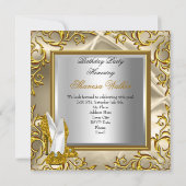 Gold Silver High Hiel Shoes Champagne Kaart (Achterkant)