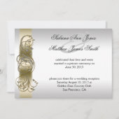 Gold Silver  huwelijksaankondiging Kaart (Voorkant)