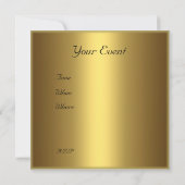 Gold Silver Invitation Birthday Jubileum Kaart (Achterkant)