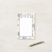 Gold Silver-kerstbomen die op een lijst staan Post-it® Notes (Op bureau)