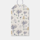 Gold Silver-kerstbomen Licht op maat Cadeaulabel (Voorkant)