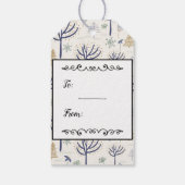 Gold Silver-kerstbomen Licht op maat Cadeaulabel (Achterkant)