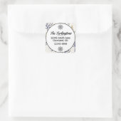 Gold Silver-kerstbomen Licht Retouradres Vierkante Sticker (Tas)