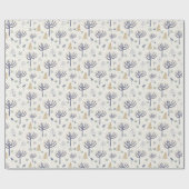 Gold Silver-kerstbomen Lichten en siervoorwerpen Cadeaupapier (Vlak)