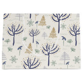 Gold Silver-kerstbomen Lichten en siervoorwerpen Groot Cadeauzakje (Voorkant)