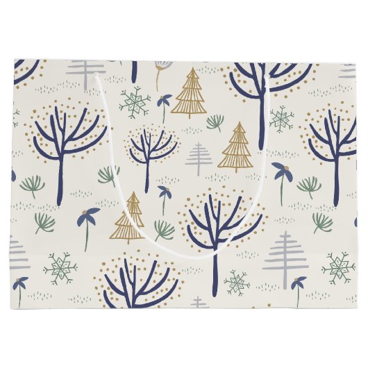 Gold Silver-kerstbomen Lichten en siervoorwerpen Groot Cadeauzakje (Achterkant)