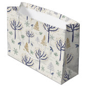 Gold Silver-kerstbomen Lichten en siervoorwerpen Groot Cadeauzakje (Achterkant Gekanteld)