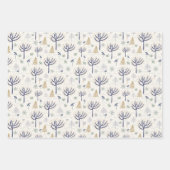 Gold Silver-kerstbomen Lichten en siervoorwerpen Inpakpapier Vel (Voorkant 2)