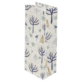 Gold Silver-kerstbomen Lichten en siervoorwerpen Wijn Cadeautas