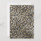 Gold Silver Leopard Painted Black 40th Birthday Kaart (Achterkant)