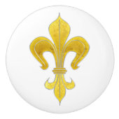 Gold & Silver Lily + je rug. en ideeën Keramische Knop (Voorkant)