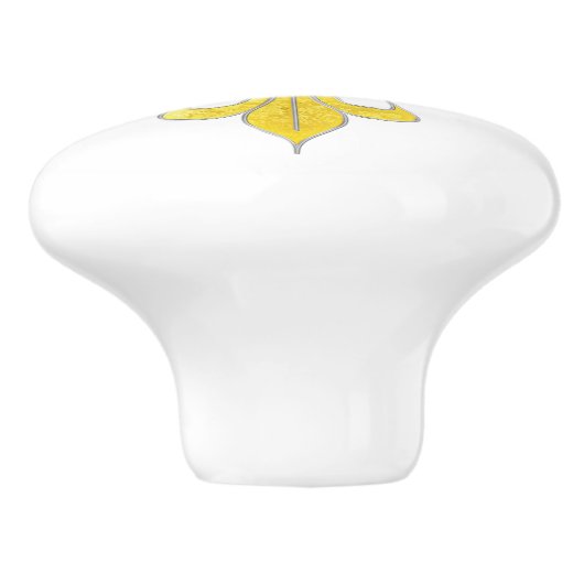 Gold & Silver Lily + je rug. en ideeën Keramische Knop (Zijkant)