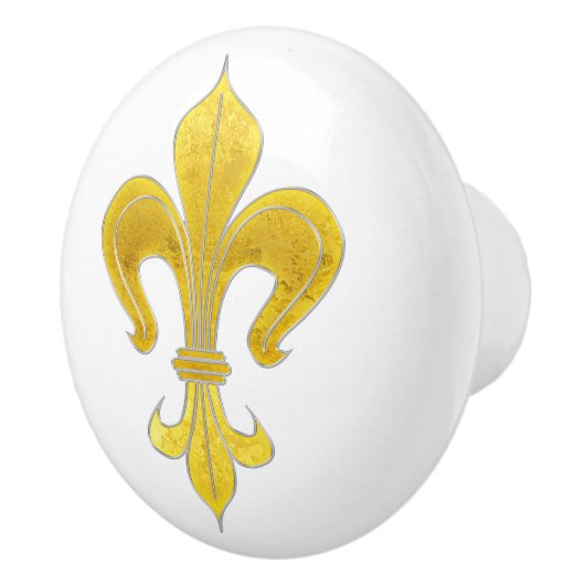 Gold & Silver Lily + je rug. en ideeën Keramische Knop (Rechts)