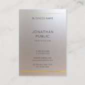 Gold Silver look Monogram Modern Professional Visitekaartje (Achterkant)
