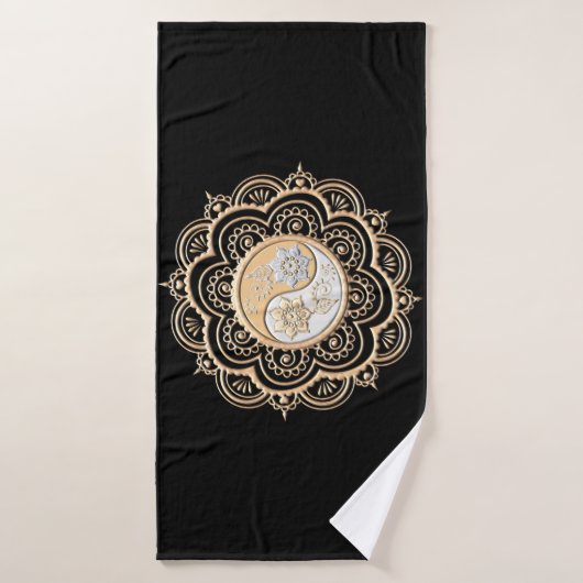 Gold & Silver Mandala Bad Handdoek (Badhanddoek)