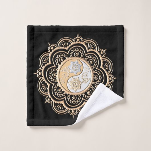 Gold & Silver Mandala Bad Handdoek (Wasdoekje)