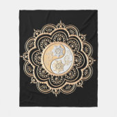Gold & Silver Mandala Fleece Deken (Voorkant)