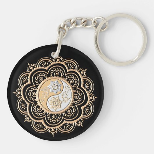 Gold & Silver Mandala Sleutelhanger (Achterkant)