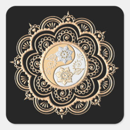 Gold & Silver Mandala Vierkante Sticker