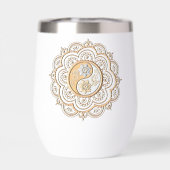 Gold & Silver Mandala water bottle (Achterkant)