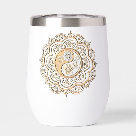 Gold & Silver Mandala water bottle (Achterkant)