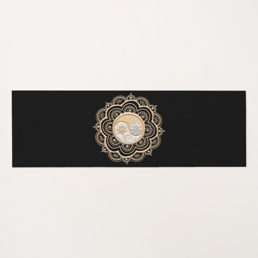 Gold & Silver Mandala Yogamat (Achterkant (horizontaal))