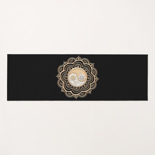 Gold & Silver Mandala Yogamat (Voorkant (horizontaal))