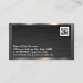 Gold Silver Metallic Real Estate Logo | QR Visitekaartje (Achterkant)