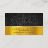 Gold Silver Metallic Trim | Zwarte geometrisch Visitekaartje (Achterkant)