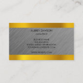 Gold Silver Metallic Visitekaartje (Achterkant)