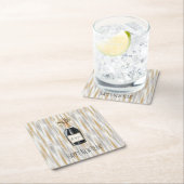 Gold Silver New Year's Eve Champagne Bottle Kartonnen Onderzetters (Insitu)