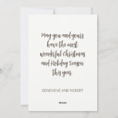 Gold Silver Pine Trees Kerstvakantie Kaart (Achterkant)