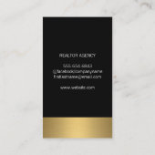 Gold Silver Real Estate Home Wereldbol Logo Visitekaartje (Achterkant)