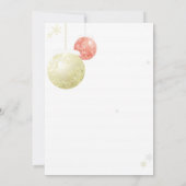 Gold Silver Red Kerstmis Baby Girl Shower Kaart (Achterkant)