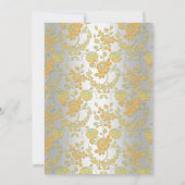 Gold Silver Roos Vrijgezellenfeest nodigt uit Kaart (Achterkant)