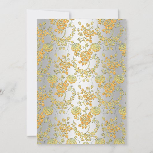 Gold Silver Roos Vrijgezellenfeest nodigt uit Kaart (Achterkant)