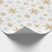  Gold Silver Snowflake-kerstcadeaus Cadeaupapier (Hoek)