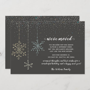 Gold Silver Snowflakes We hebben vakantiekaarten v