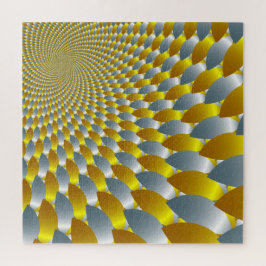 Gold Silver Spiral Metallic Optical Belichting 3-D Legpuzzel