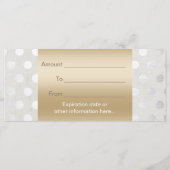 Gold & Silver Stippen Salon Zakelijk Cadeaubon (Achterkant)