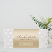 Gold & Silver Stippen Salon Zakelijk Cadeaubon (Staand voorkant)