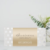 Gold & Silver Stippen Salon Zakelijk Cadeaubon (Staand voorkant)
