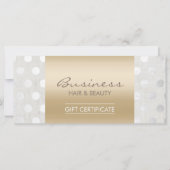 Gold & Silver Stippen Salon Zakelijk Cadeaubon (Voorkant)