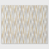 Gold Silver Stripes Christmas Celebration Cadeaupapier (Vlak)